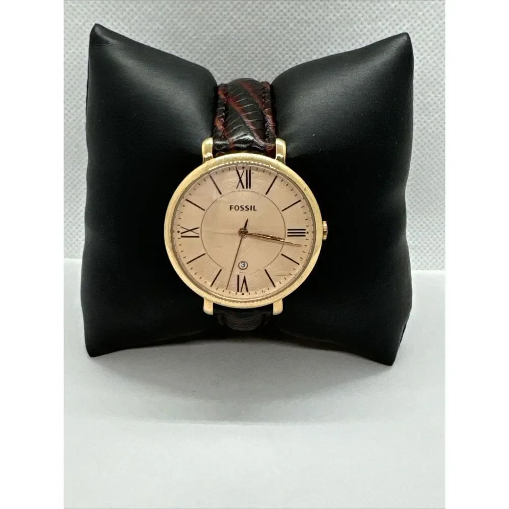 Fossil Jacqueline ES3435 Women’s Brown Leather Analog Dial Quartz Watch JNA353